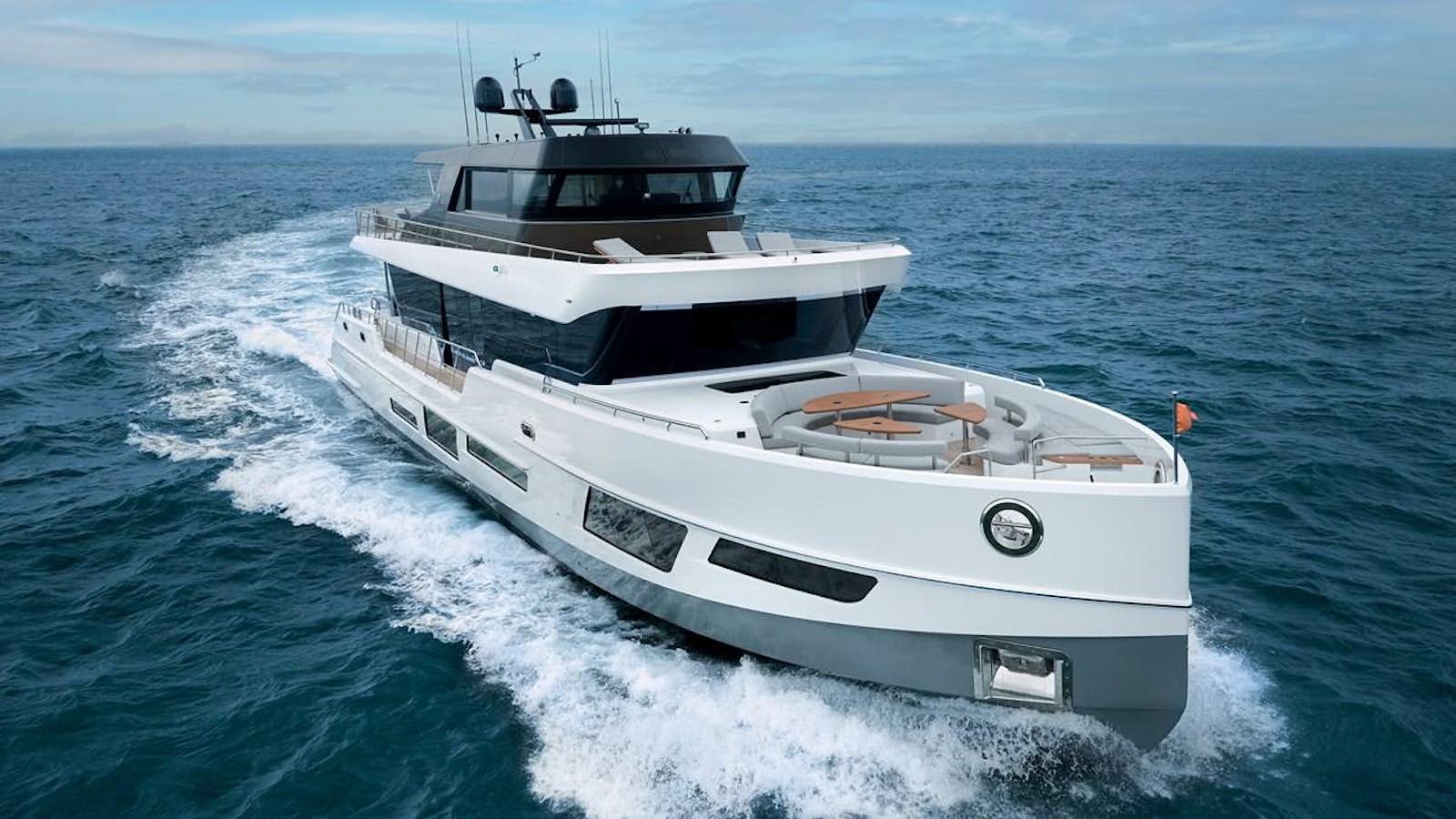a boat on the water aboard CLX 96 Yacht for Sale