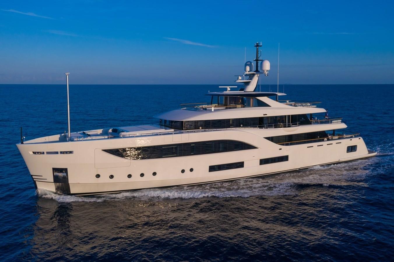 a large white yacht aboard C Yacht for Sale