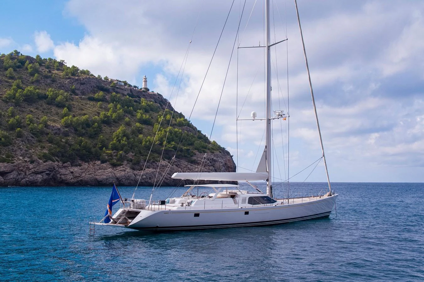 a boat sailing on the sea aboard MYSTERY Yacht for Sale