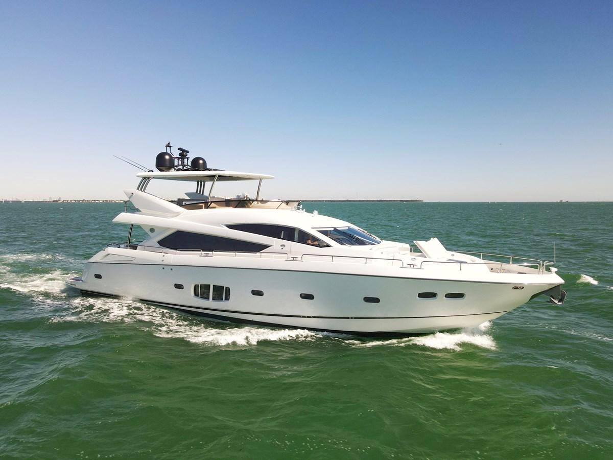 a white yacht in the water aboard SEADUCTION Yacht for Sale