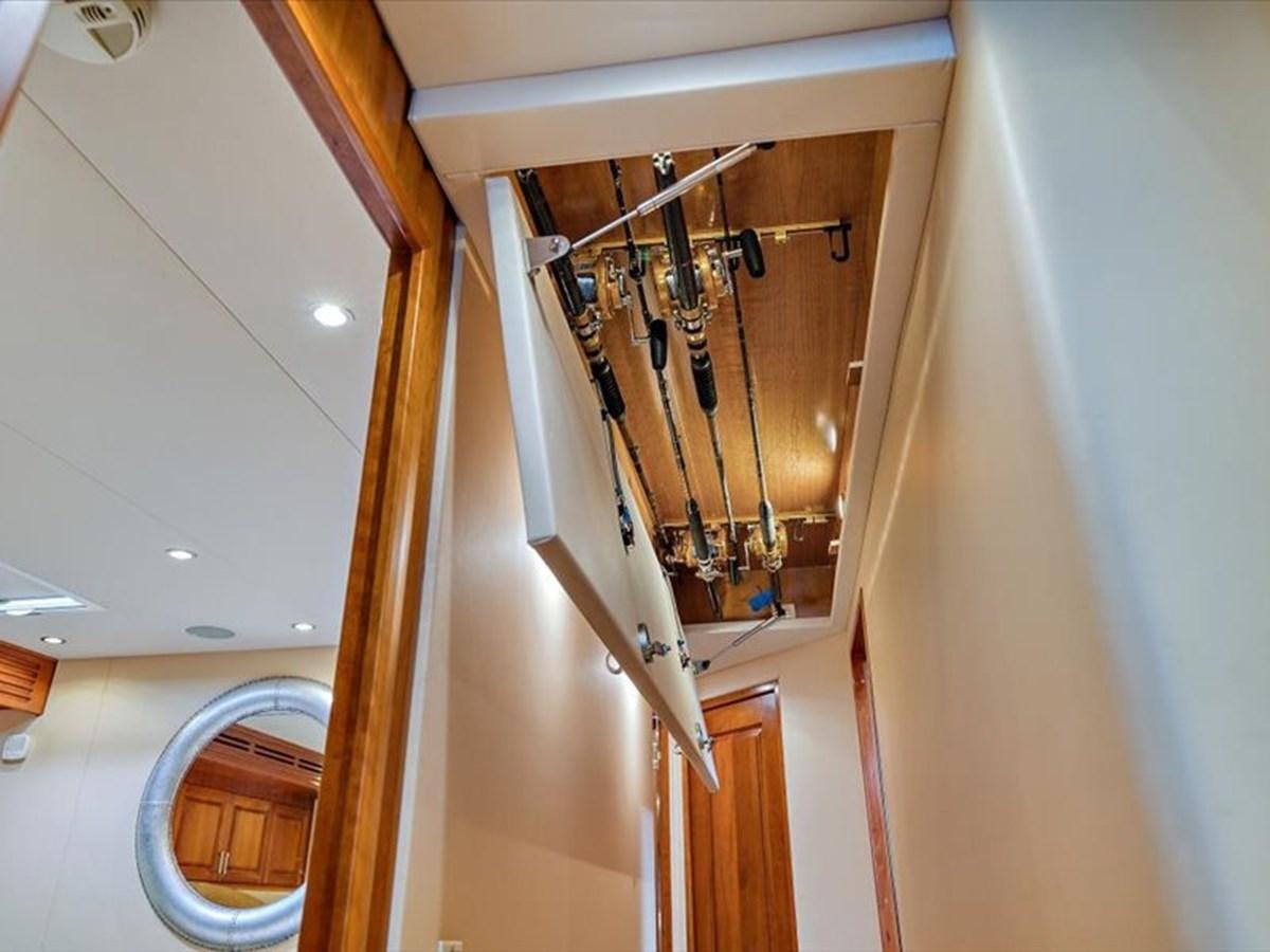 a shower unit with a mirror aboard EVA VII Yacht for Sale