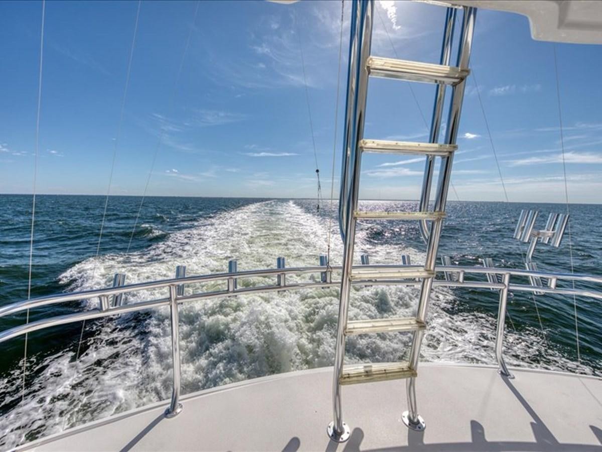 a large metal tower on a boat aboard EVA VII Yacht for Sale