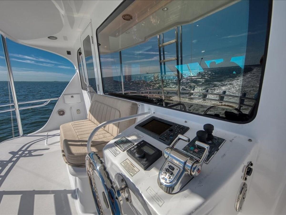 inside of a space ship aboard EVA VII Yacht for Sale