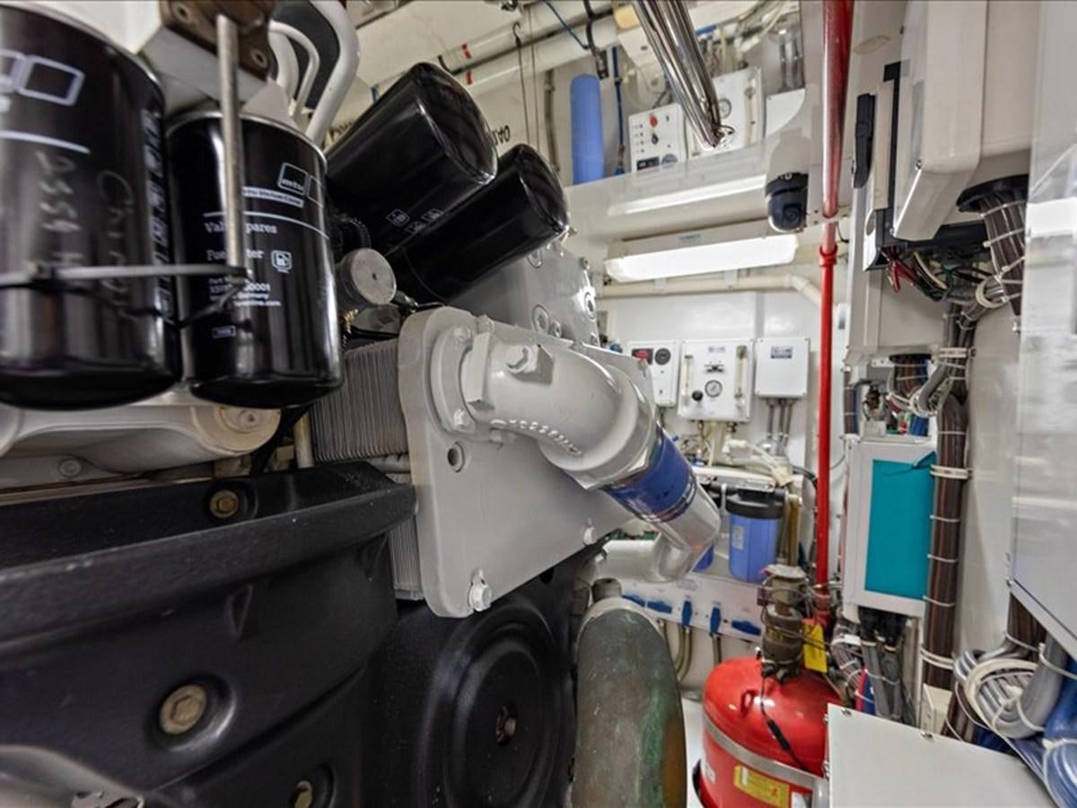 a machine with a large piece of equipment in it aboard EVA VII Yacht for Sale