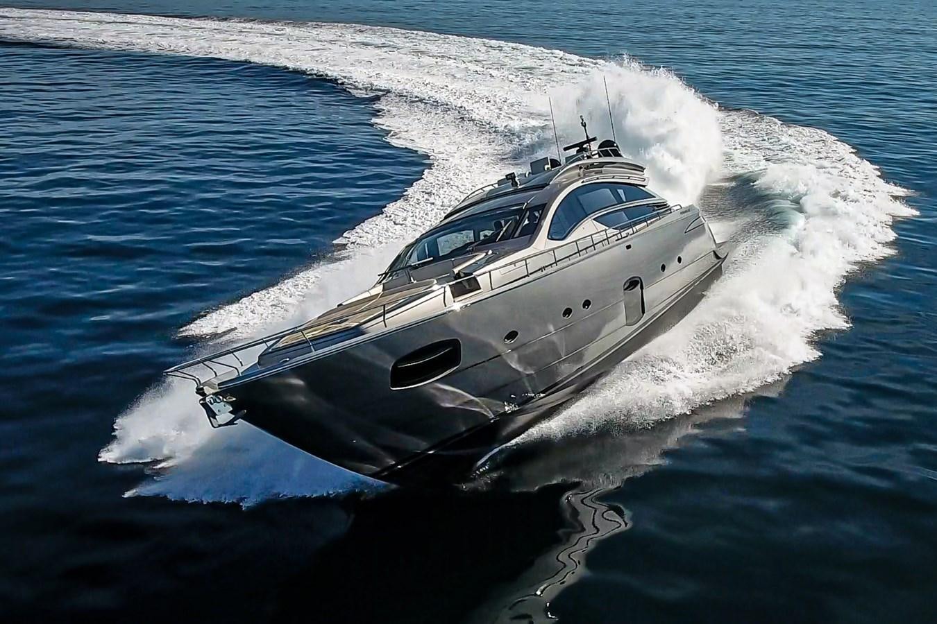 a helicopter in the water aboard MO T0WN Yacht for Sale