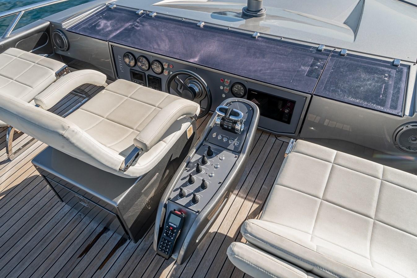 a white rectangular object on a black surface aboard MO T0WN Yacht for Sale