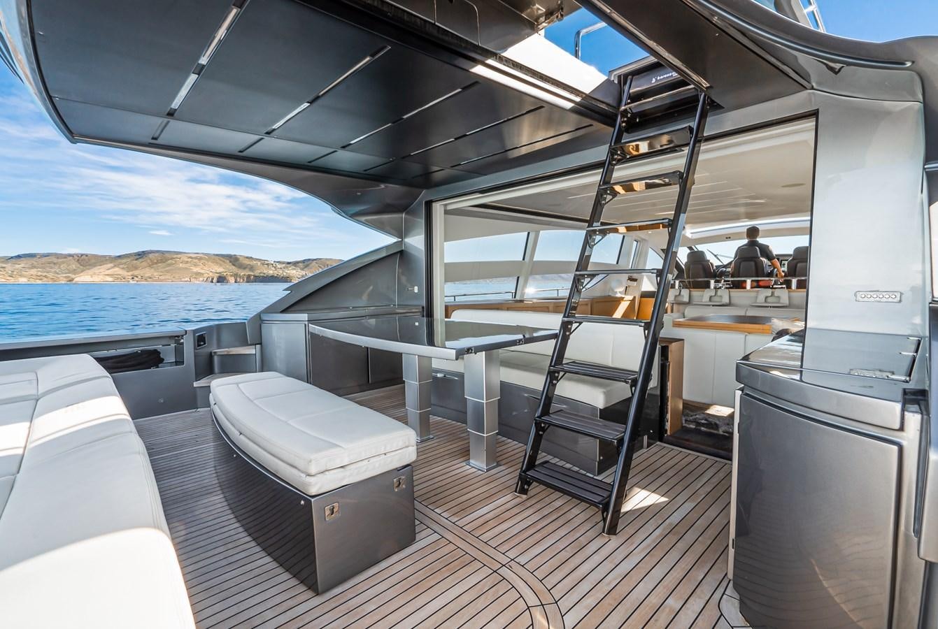 a boat with a ladder aboard MO T0WN Yacht for Sale