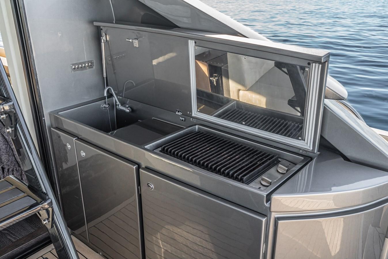 the front of a boat aboard MO T0WN Yacht for Sale