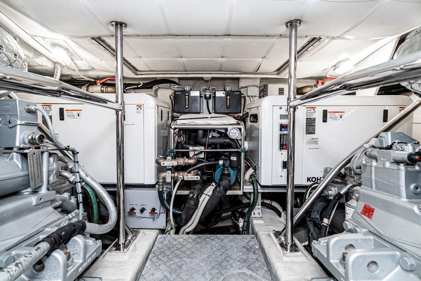 a large white machine in a factory aboard MO T0WN Yacht for Sale