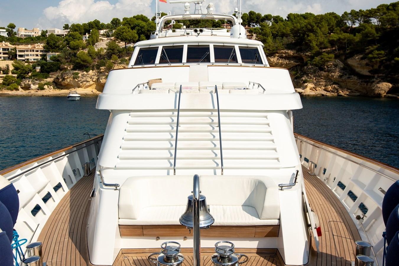a boat on a deck aboard ALDONZA Yacht for Sale