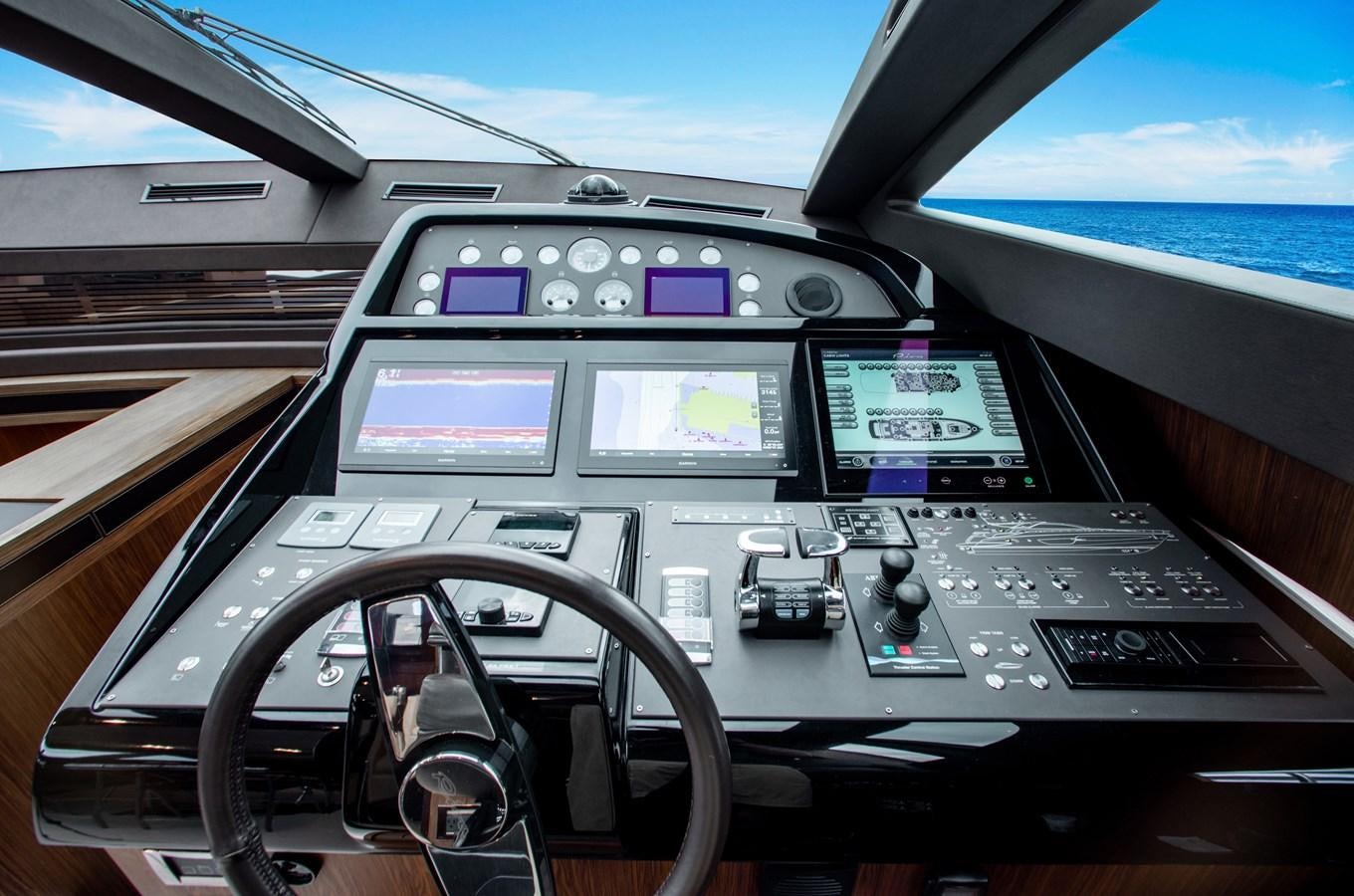 the inside of a cockpit of a plane aboard MOVIN DAY Yacht for Sale