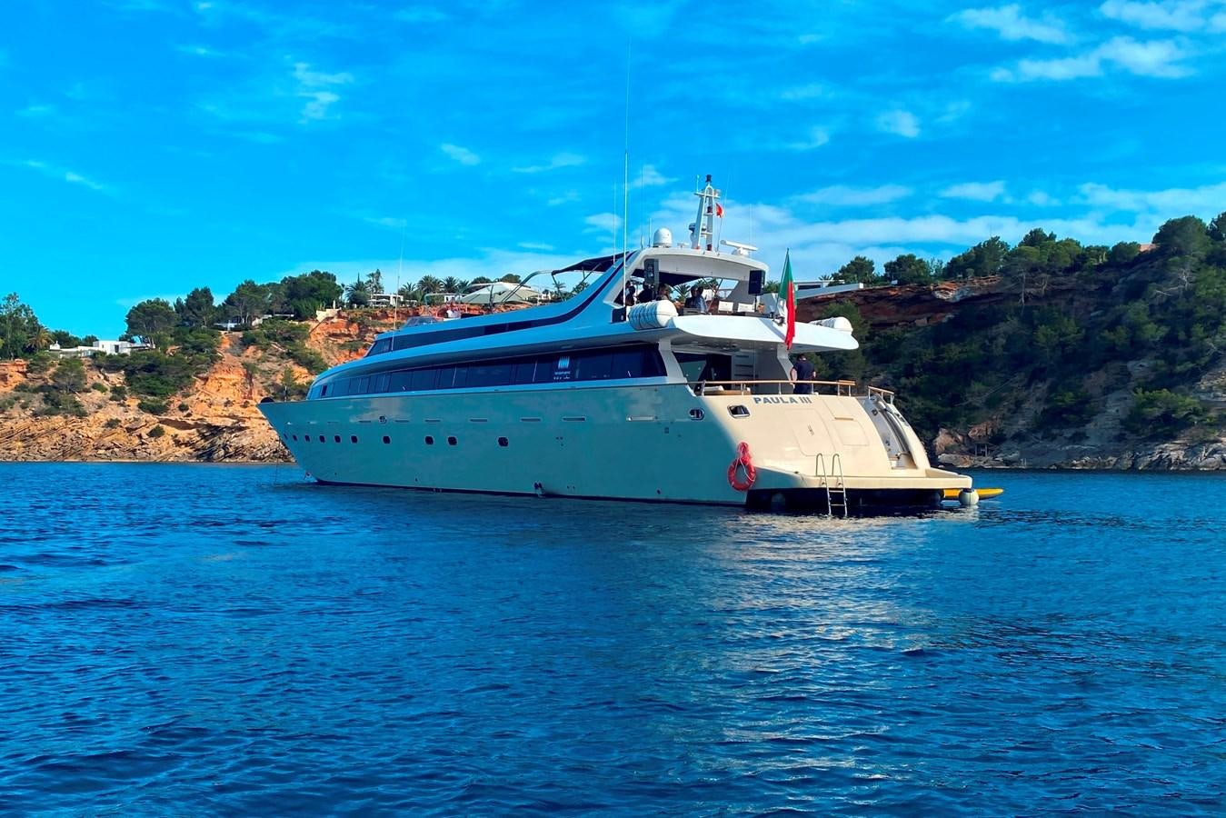 a boat in the water aboard PAULA III Yacht for Sale