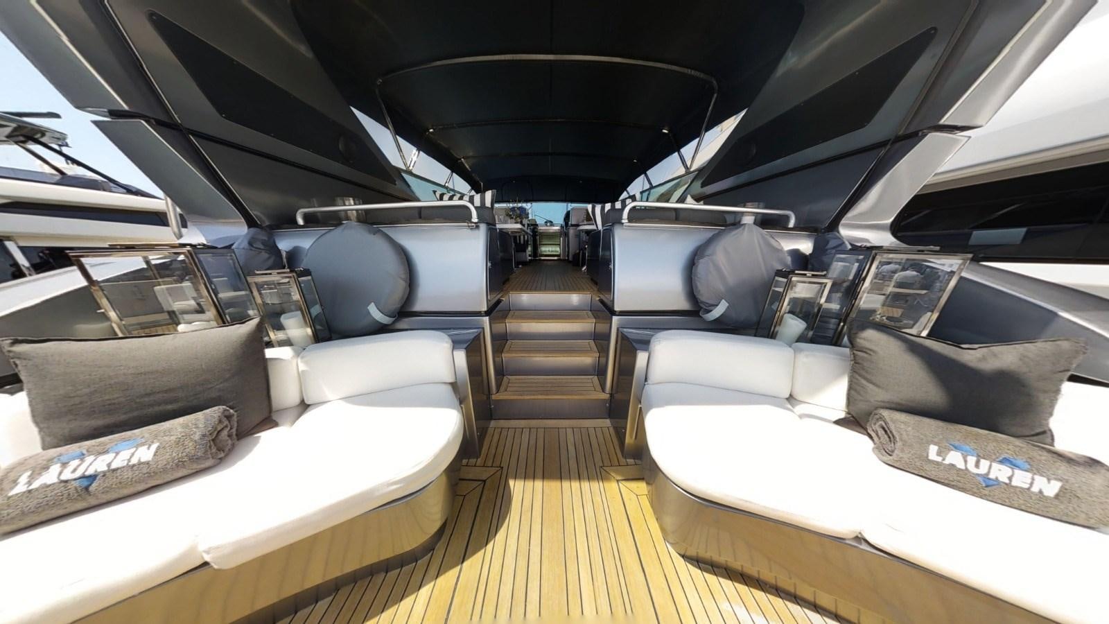 the inside of a car aboard LAUREN V Yacht for Sale