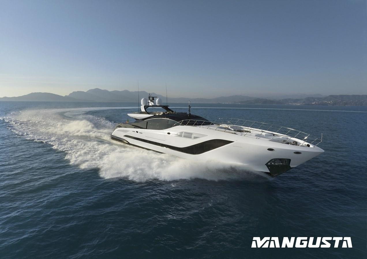 a white yacht on the water aboard NO RUSH Yacht for Sale