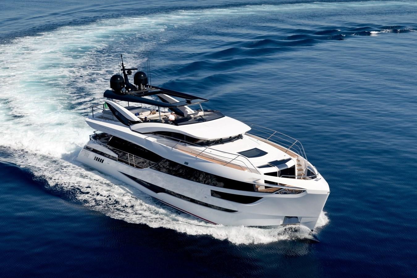 a white boat on the water aboard YORAL Yacht for Sale