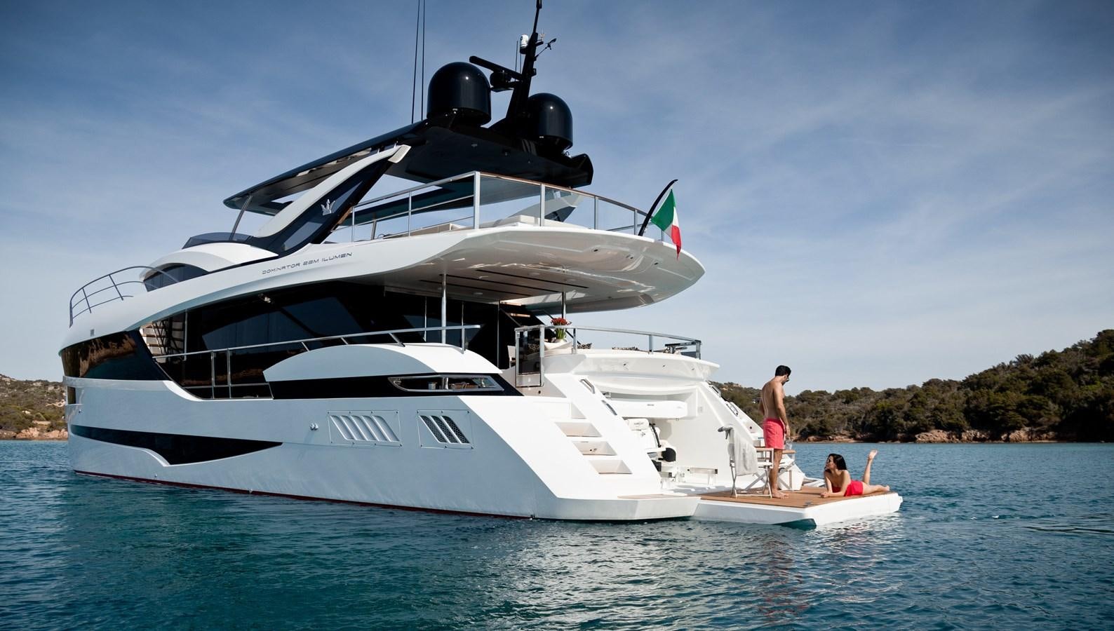 a boat with a motor aboard YORAL Yacht for Sale