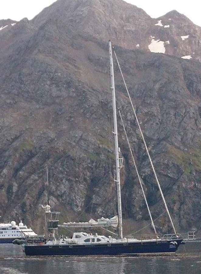 a boat sailing on water aboard SONG OF THE WHALE Yacht for Sale