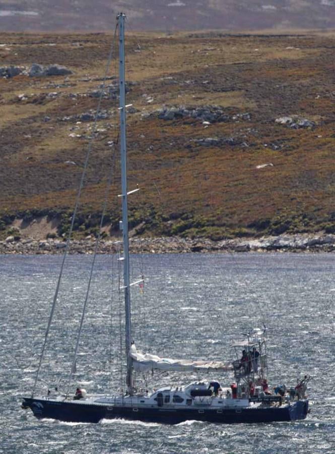 a boat sailing on the water aboard SONG OF THE WHALE Yacht for Sale