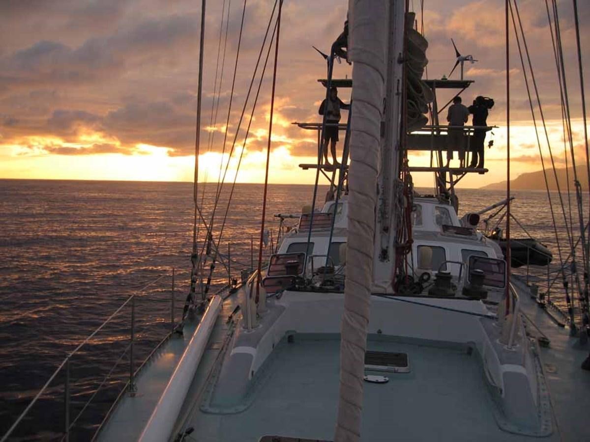 a boat on the water aboard SONG OF THE WHALE Yacht for Sale