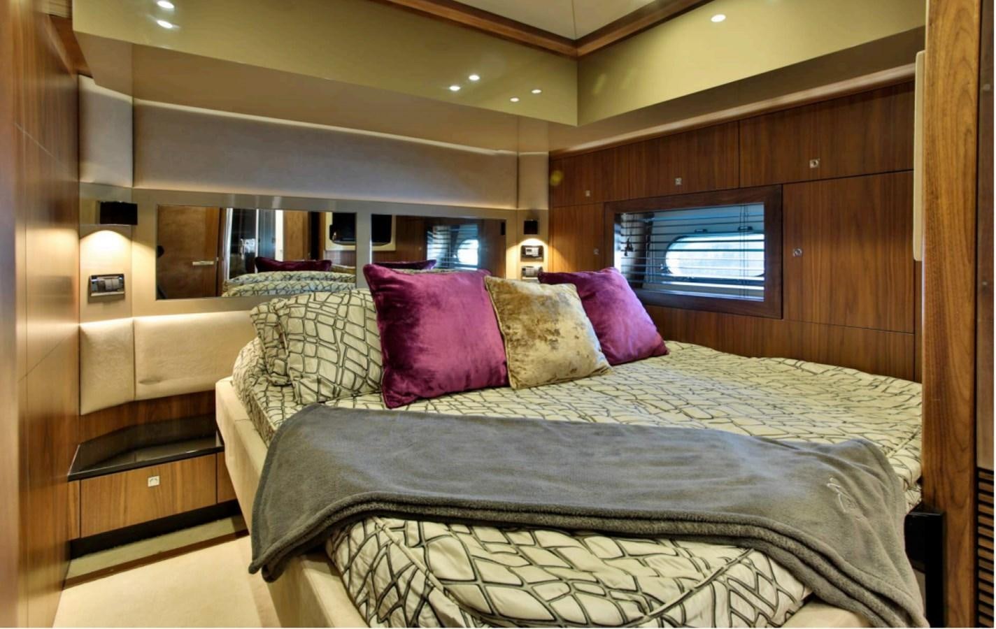 a bed with pillows aboard JAX OF IBIZA Yacht for Sale
