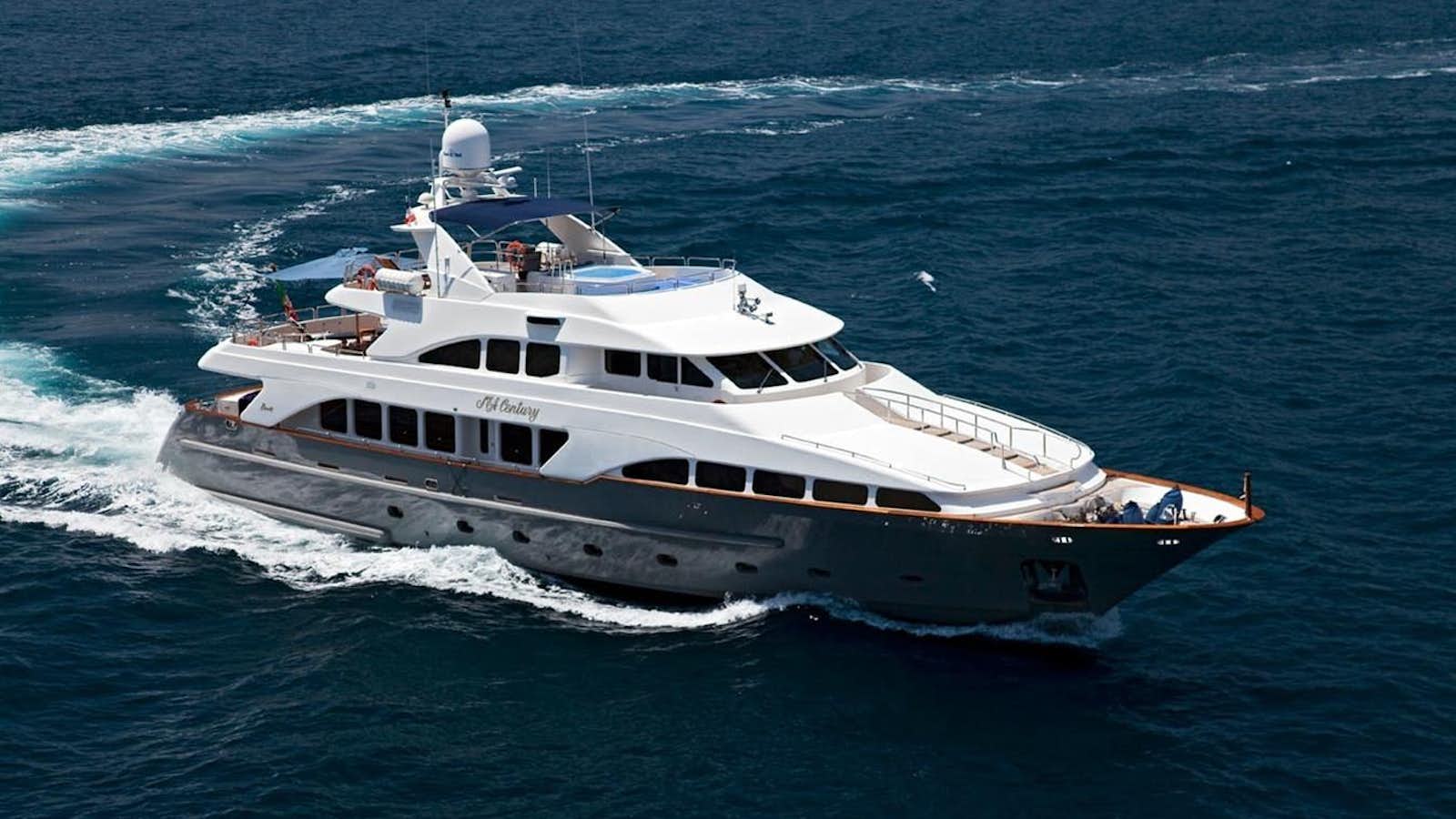 a boat on the water aboard SEA CENTURY Yacht for Sale