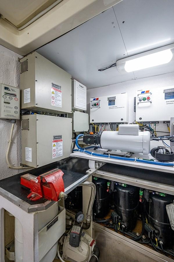 a room with machinery and equipment aboard FERRETTI Yacht for Sale