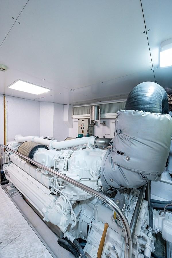 a room with a large machine aboard FERRETTI Yacht for Sale