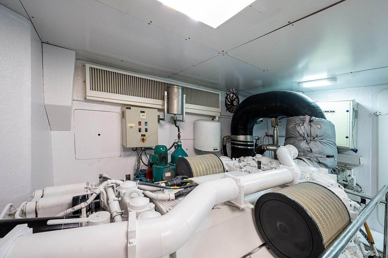 a room with machinery aboard FERRETTI Yacht for Sale