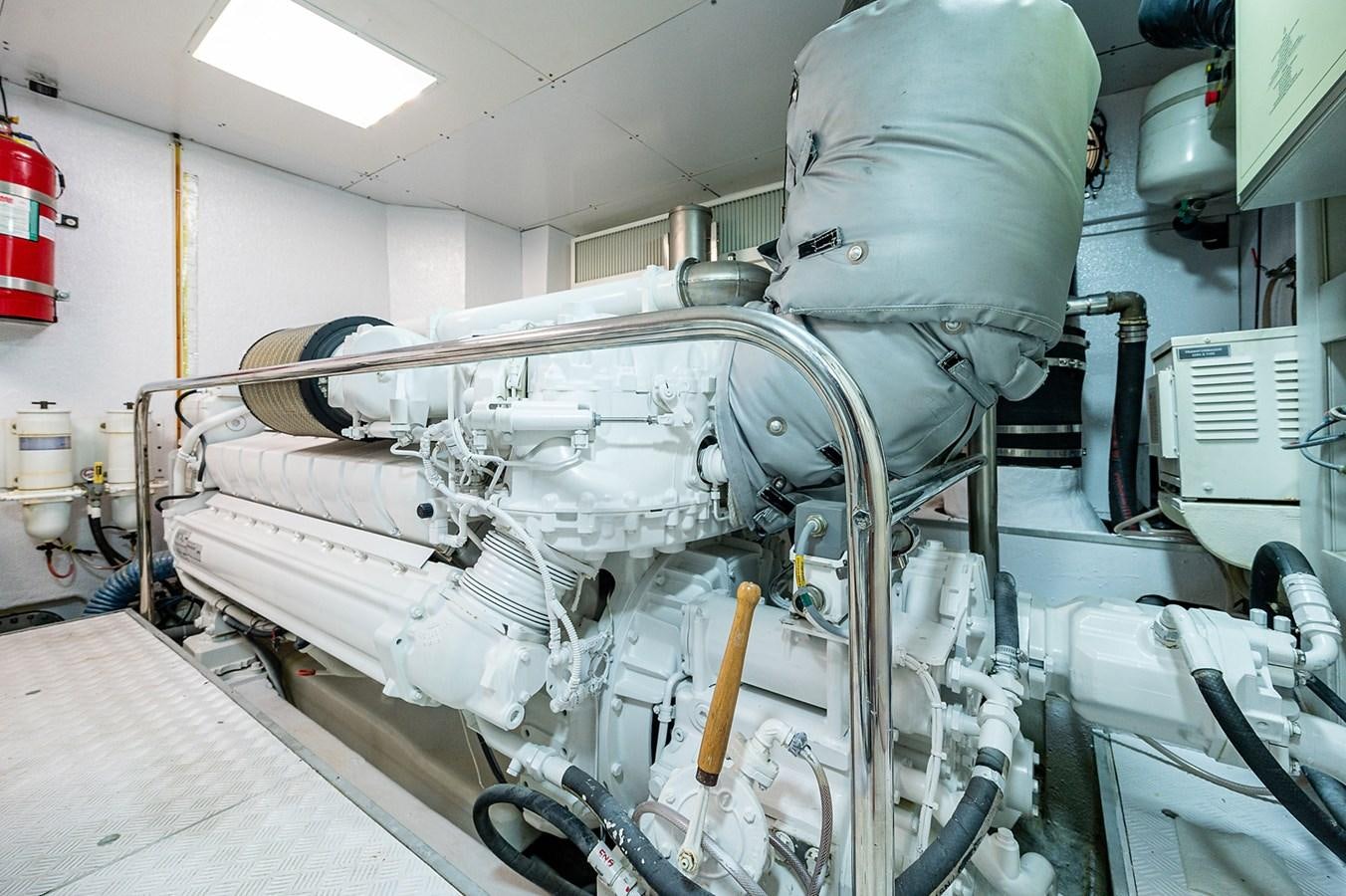 a machine with pipes aboard FERRETTI Yacht for Sale