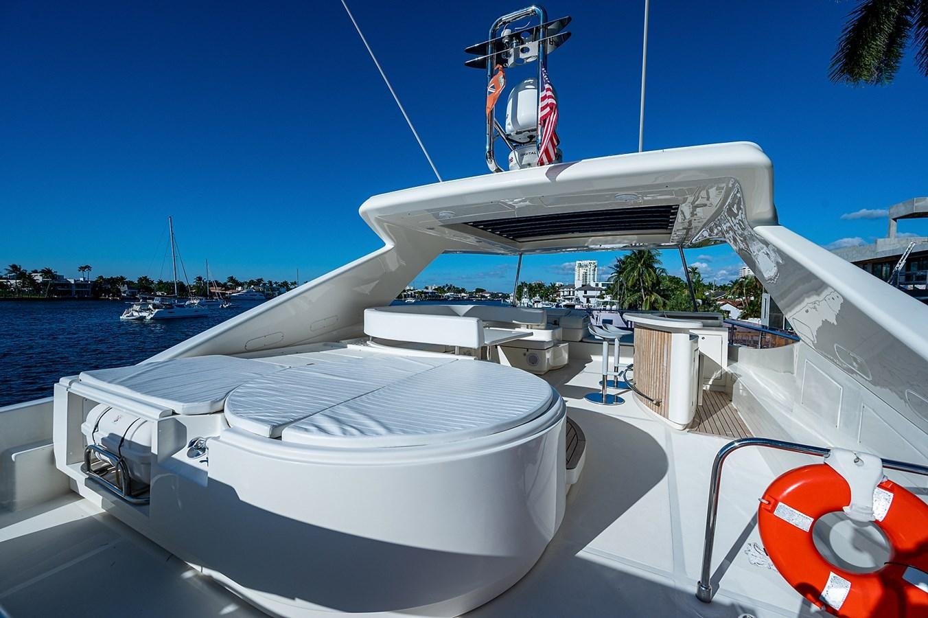 a boat on the water aboard FERRETTI Yacht for Sale