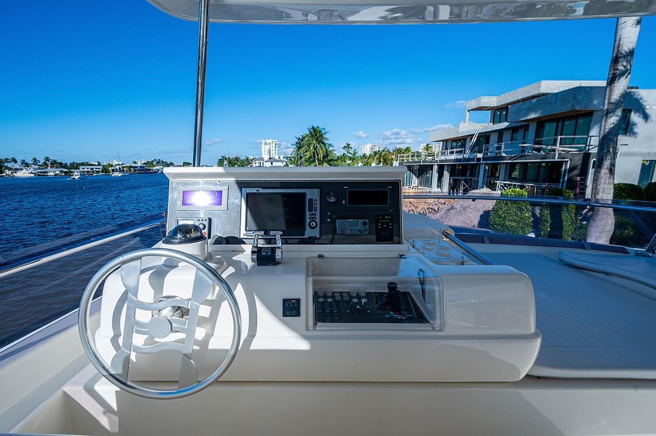 a boat on the water aboard FERRETTI Yacht for Sale