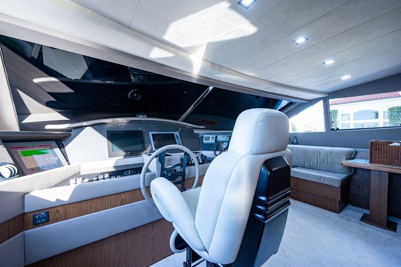 inside of a car aboard FERRETTI Yacht for Sale