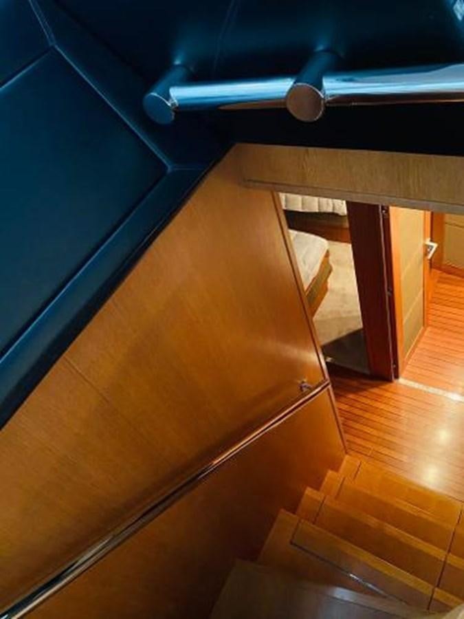 a kitchen with a wood floor aboard 2008 ARNO LEOPARD Yacht for Sale