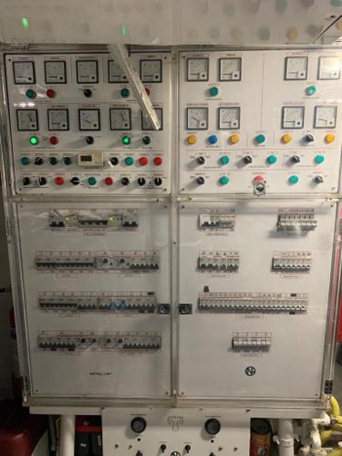 a white board with colorful buttons aboard 2008 ARNO LEOPARD Yacht for Sale