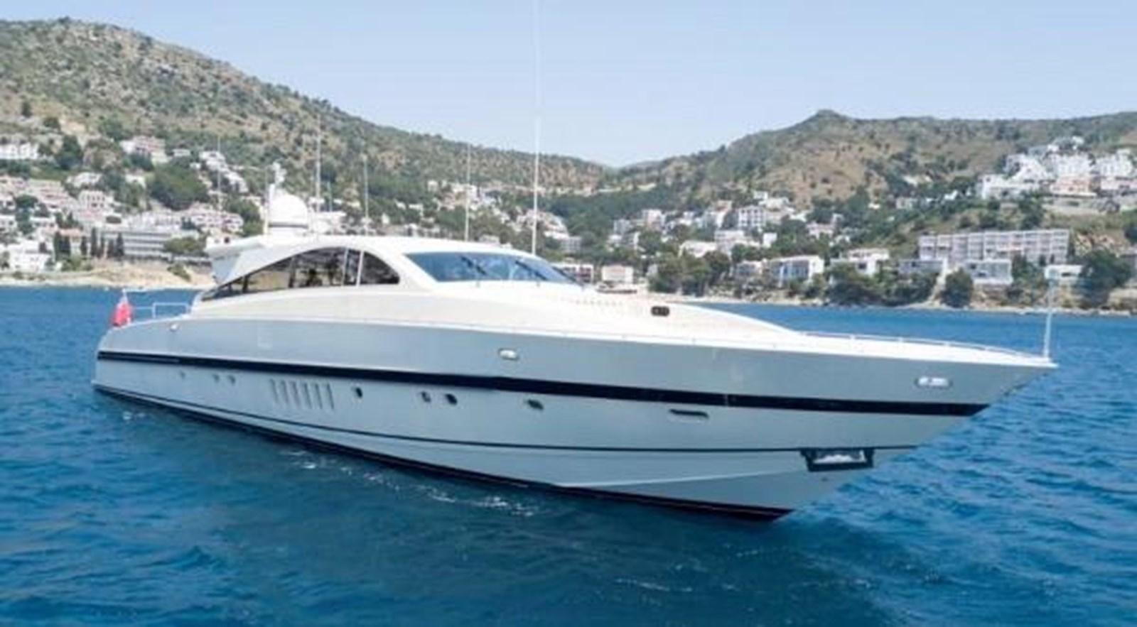 a white yacht on the water aboard 2008 ARNO LEOPARD Yacht for Sale