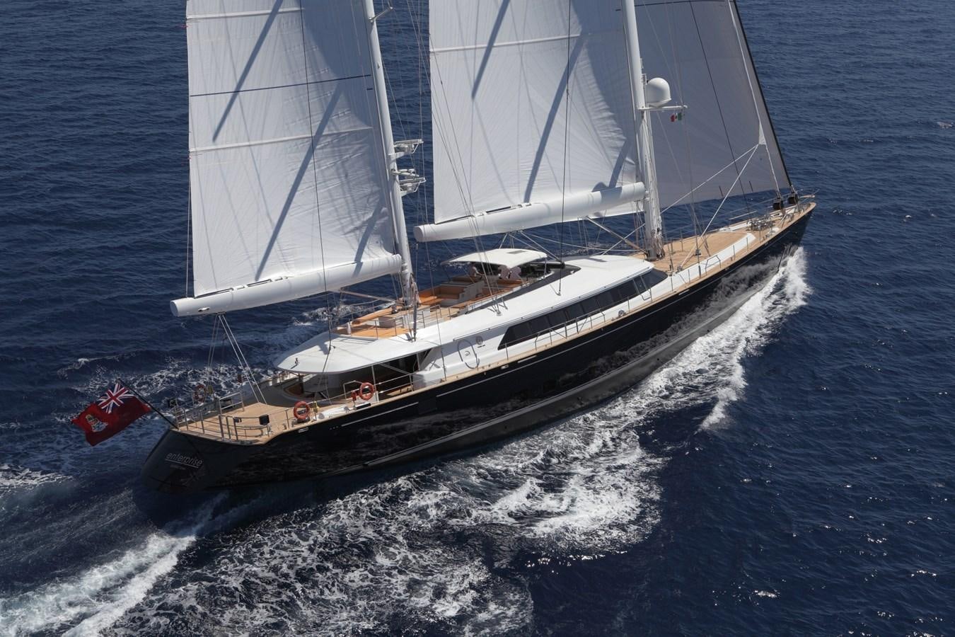a sailboat on the water aboard ENTERPRISE Yacht for Sale
