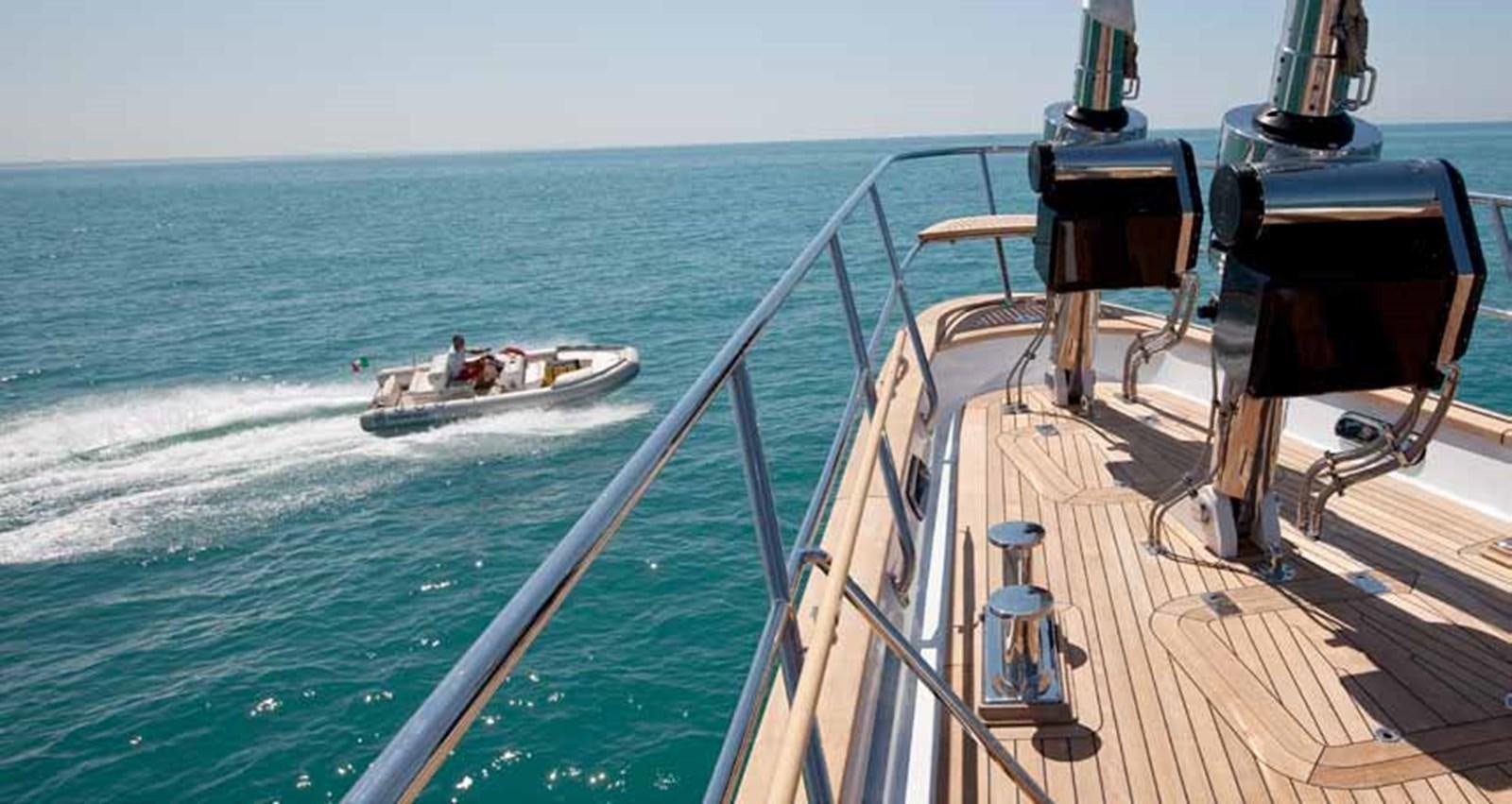 a boat on the water aboard ENTERPRISE Yacht for Sale
