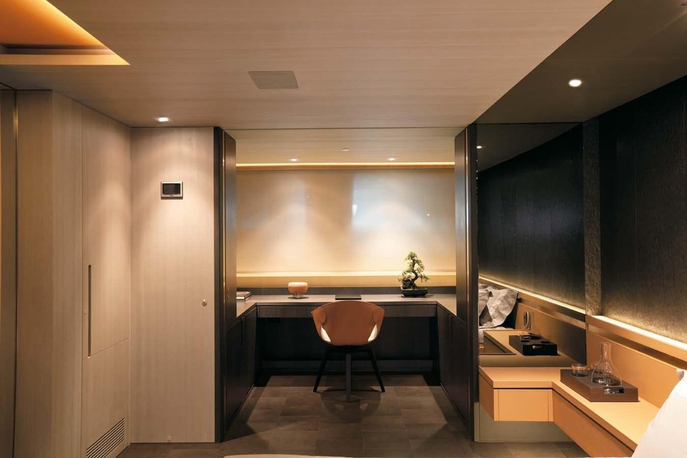 a room with a chair and a desk aboard ENTERPRISE Yacht for Sale