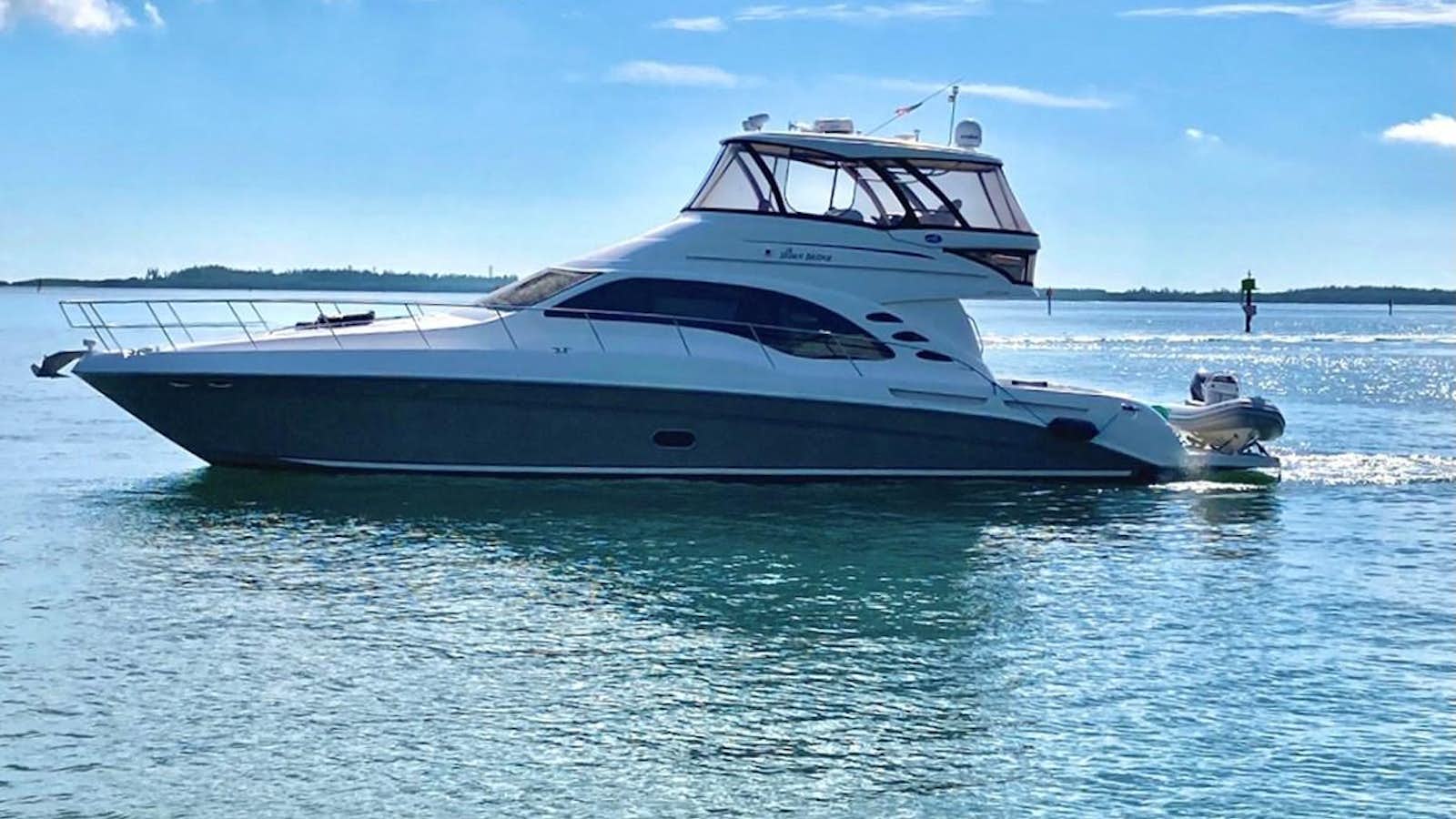 a boat on the water aboard SLY FOX Yacht for Sale