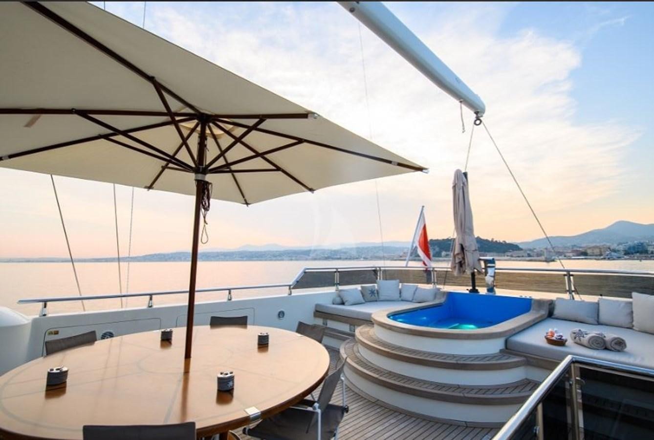 a couple of boats sit in a harbor aboard ARESTEAS Yacht for Sale