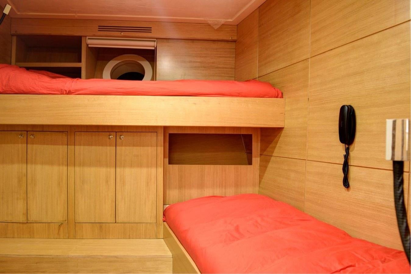 a bed in a room aboard ARESTEAS Yacht for Sale