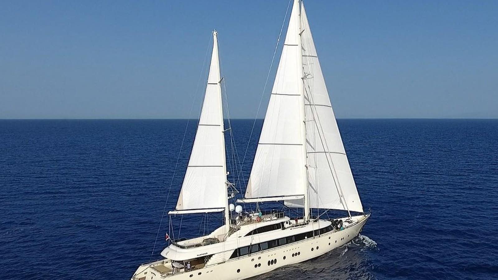 a sailboat in the water aboard ARESTEAS Yacht for Sale