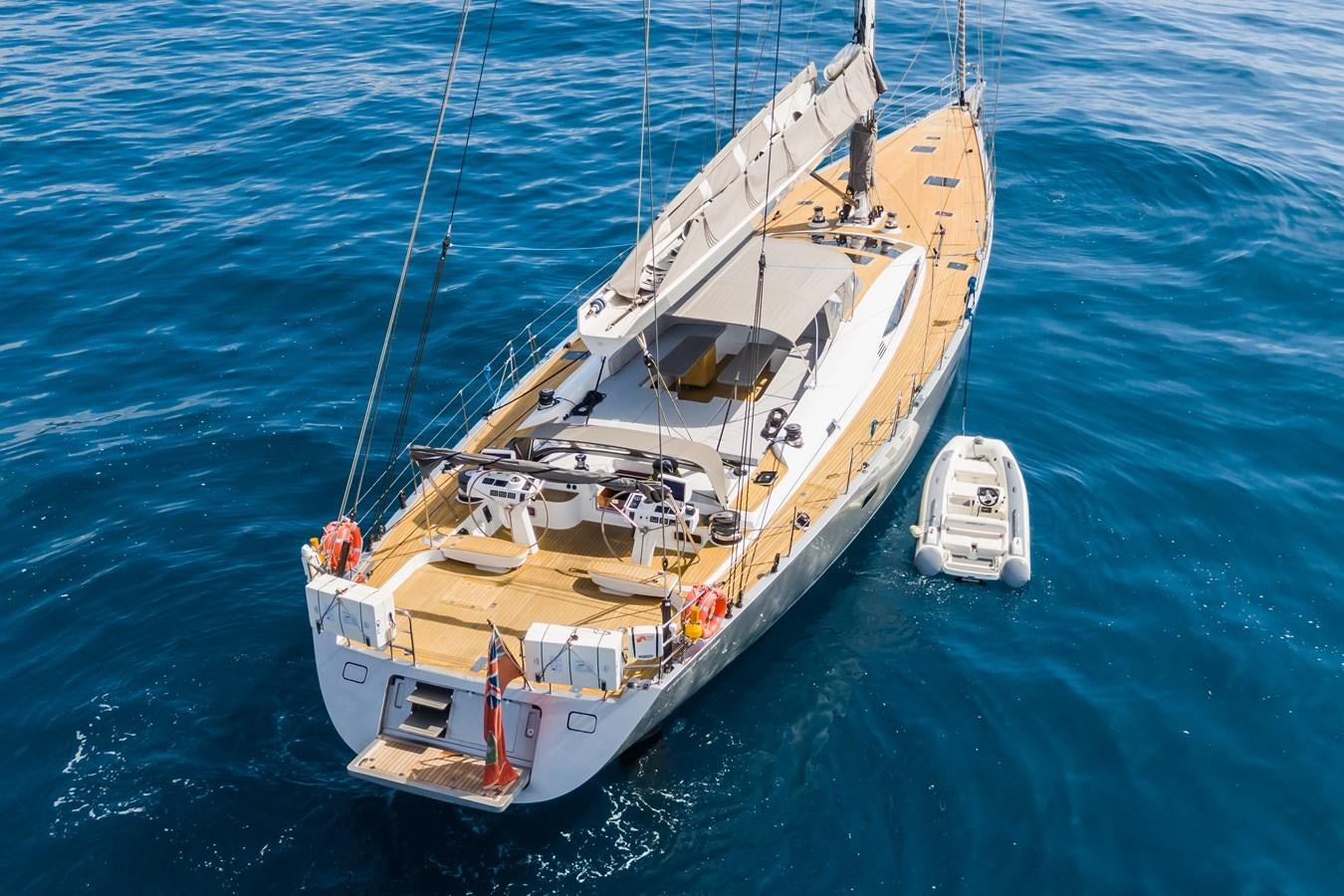 a boat in the water aboard SHADOW Yacht for Sale