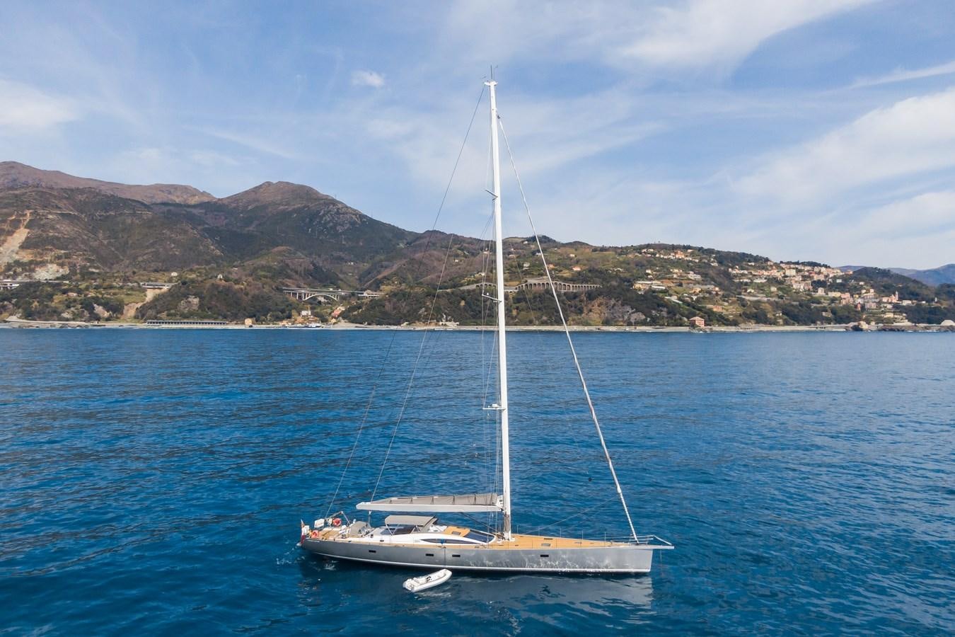 a sailboat on the water aboard SHADOW Yacht for Sale