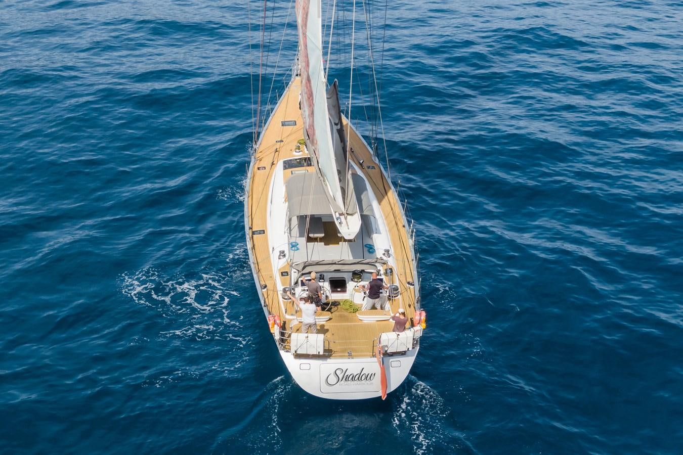 a boat in the water aboard SHADOW Yacht for Sale