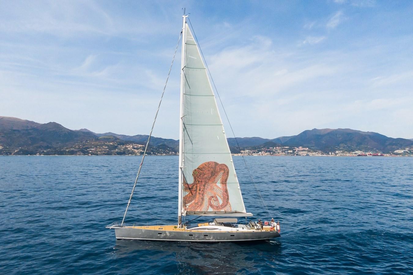 a cat on a sailboat in the water aboard SHADOW Yacht for Sale