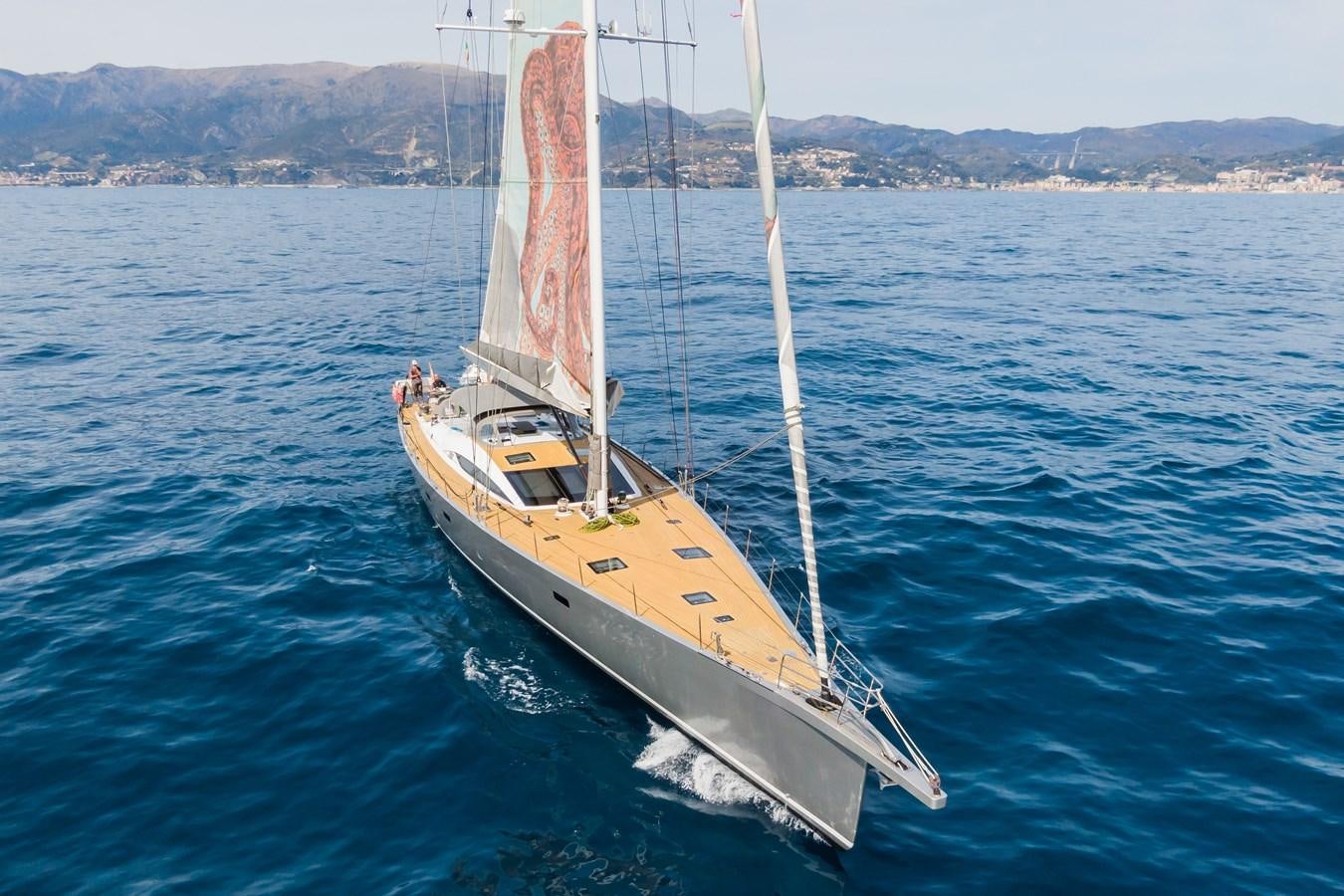 a sailboat on the water aboard SHADOW Yacht for Sale