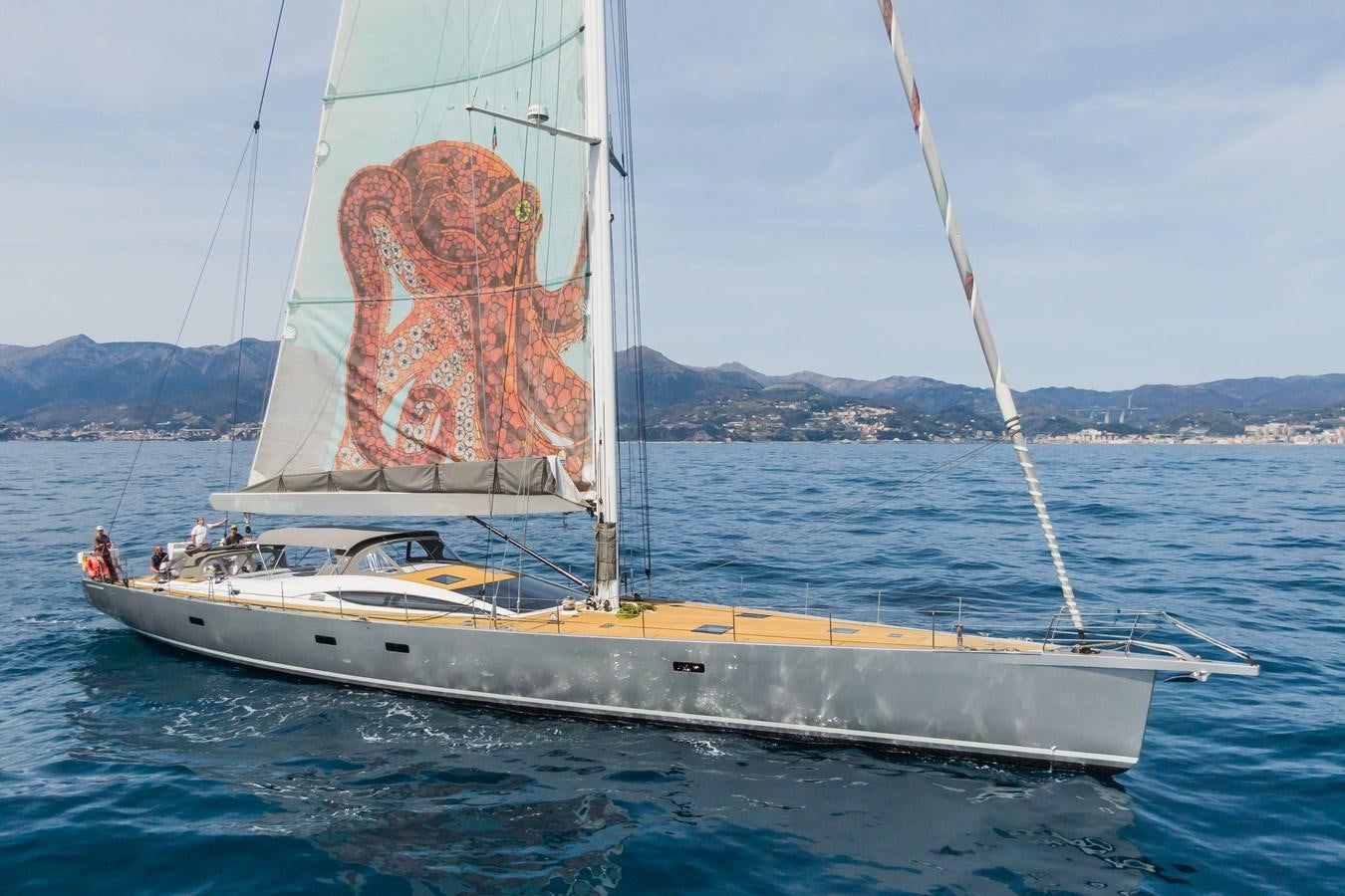 a sailboat on the water aboard SHADOW Yacht for Sale