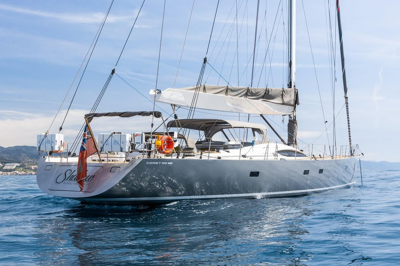 a boat on the water aboard SHADOW Yacht for Sale