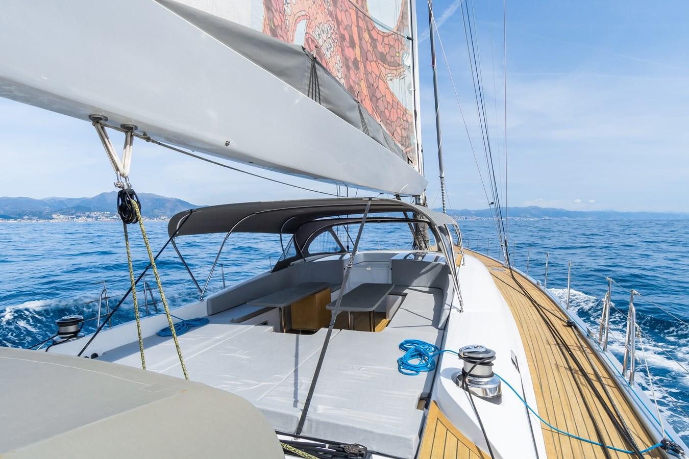 a sailboat on the water aboard SHADOW Yacht for Sale